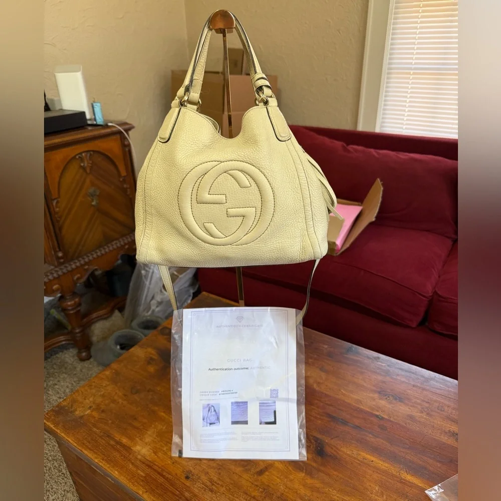 Gucci SoHo Crème Shoulder Bag in EUC - Picture 2 of 15